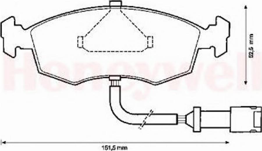 BENDIX 571849B - Тормозные колодки, дисковые, комплект www.autospares.lv