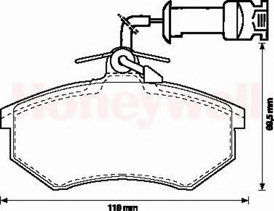 BENDIX 571864B - Тормозные колодки, дисковые, комплект www.autospares.lv