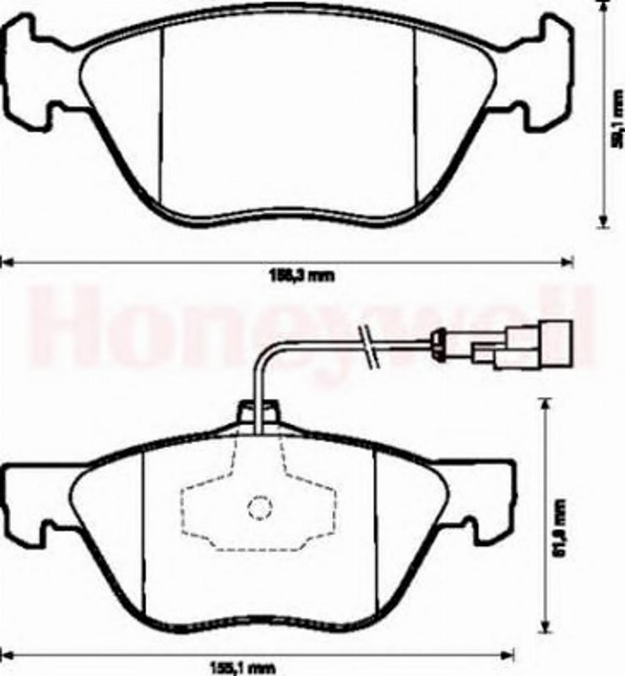 BENDIX 571884X - Brake Pad Set, disc brake www.autospares.lv