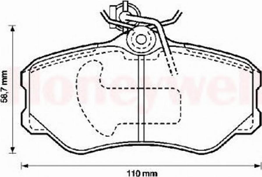 BENDIX 571347B - Тормозные колодки, дисковые, комплект www.autospares.lv