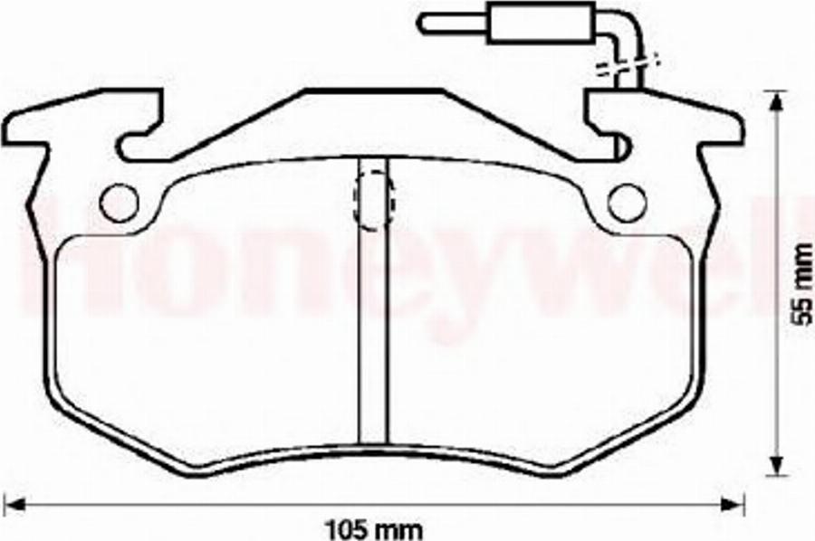 BENDIX 571302B - Bremžu uzliku kompl., Disku bremzes www.autospares.lv