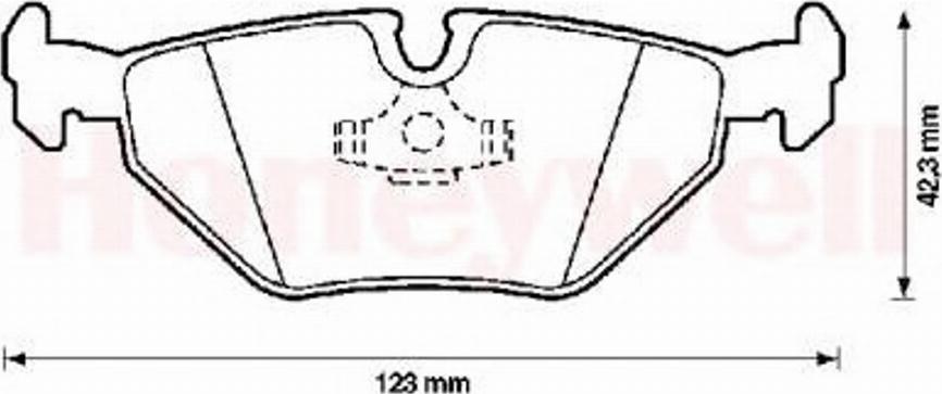 BENDIX 571387X - Brake Pad Set, disc brake www.autospares.lv