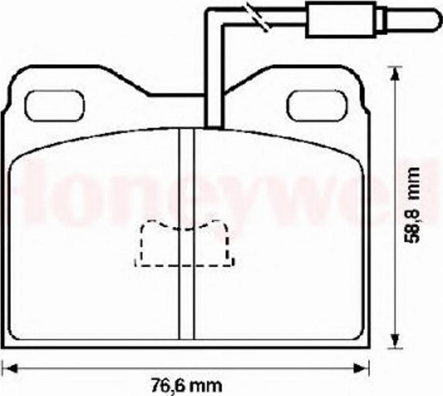 BENDIX 571322B - Тормозные колодки, дисковые, комплект www.autospares.lv