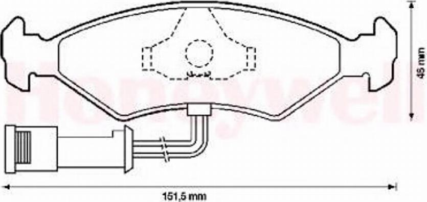 BENDIX 571291B - Тормозные колодки, дисковые, комплект www.autospares.lv