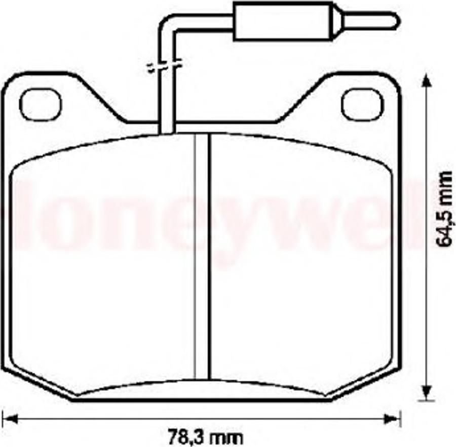 BENDIX 571206B - Тормозные колодки, дисковые, комплект www.autospares.lv