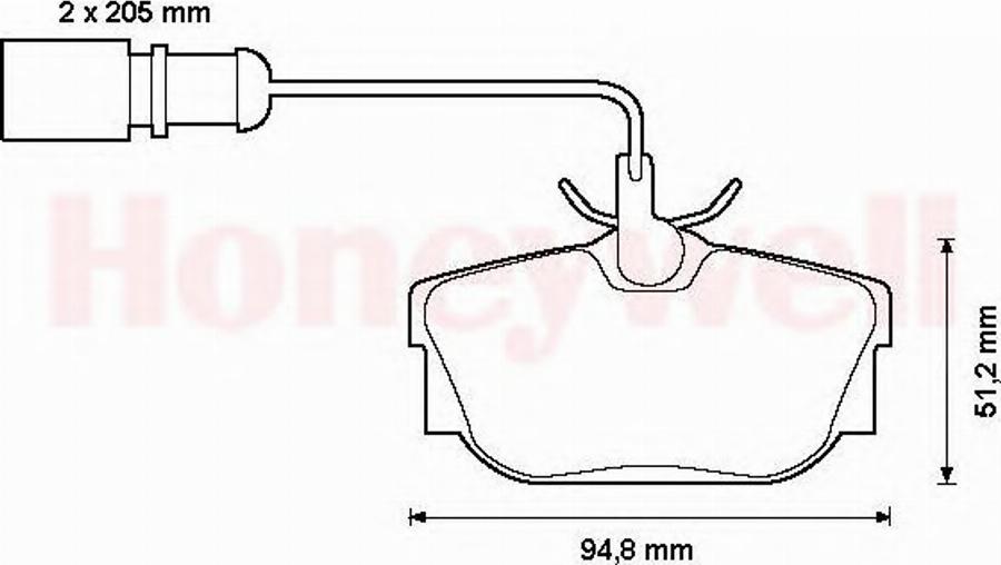 BENDIX 573049B - Тормозные колодки, дисковые, комплект www.autospares.lv