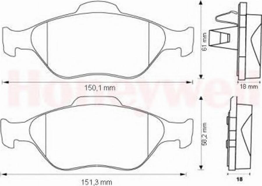 BENDIX 573041B - Brake Pad Set, disc brake www.autospares.lv