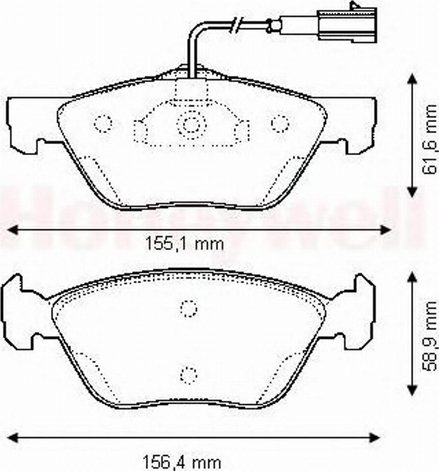 BENDIX 573042B - Тормозные колодки, дисковые, комплект www.autospares.lv