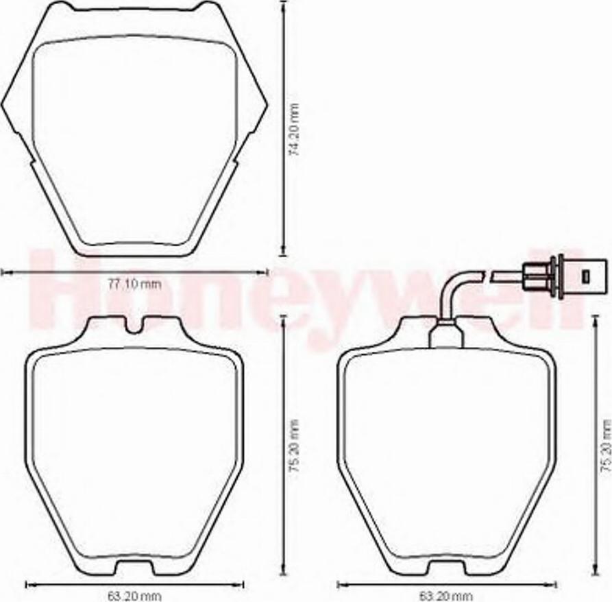 BENDIX 573064B - Тормозные колодки, дисковые, комплект www.autospares.lv