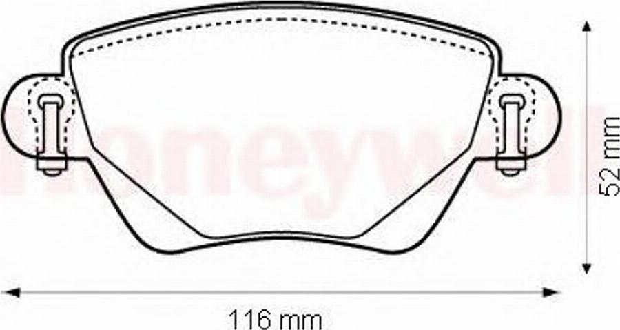 BENDIX 573012B - Brake Pad Set, disc brake www.autospares.lv