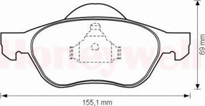 BENDIX 573017B - Тормозные колодки, дисковые, комплект www.autospares.lv