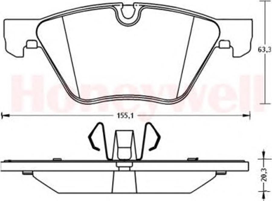 BENDIX 573187B - Bremžu uzliku kompl., Disku bremzes www.autospares.lv