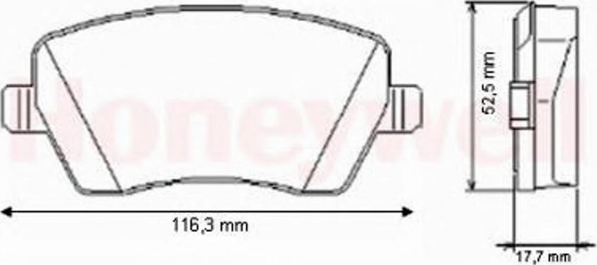 BENDIX 573125B - Brake Pad Set, disc brake www.autospares.lv