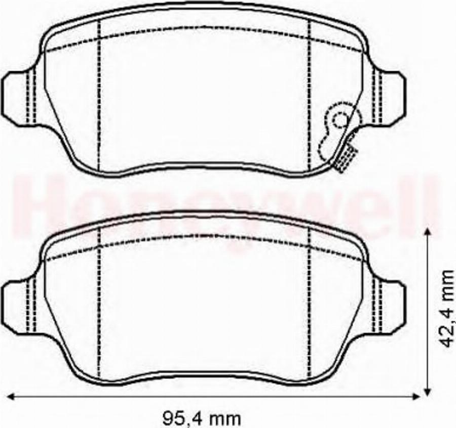 BENDIX 573122B - Brake Pad Set, disc brake www.autospares.lv