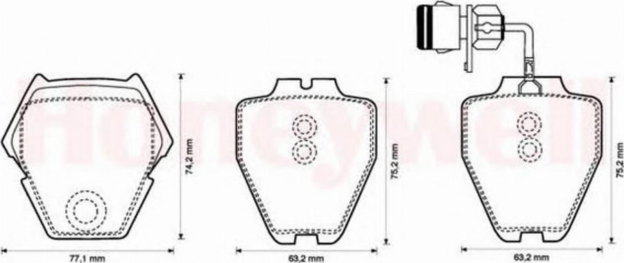 BENDIX 573208B - Bremžu uzliku kompl., Disku bremzes autospares.lv