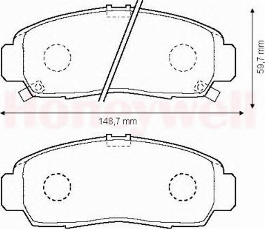 BENDIX 572449B - Тормозные колодки, дисковые, комплект www.autospares.lv