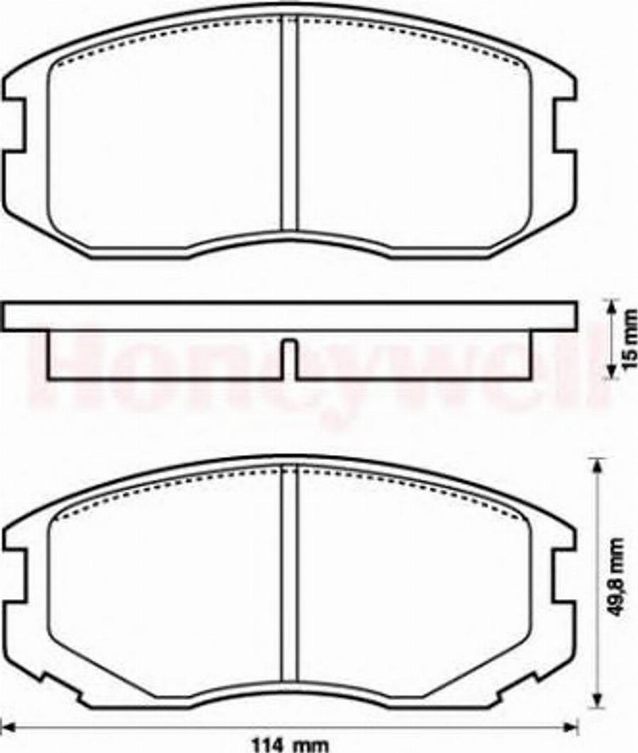 BENDIX 572441B - Тормозные колодки, дисковые, комплект www.autospares.lv