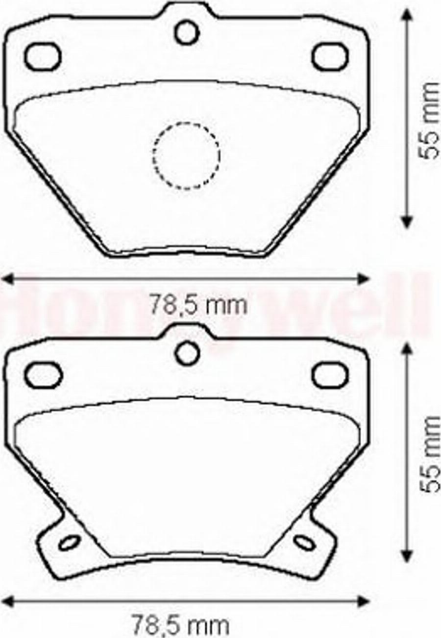 BENDIX 572450B - Тормозные колодки, дисковые, комплект www.autospares.lv