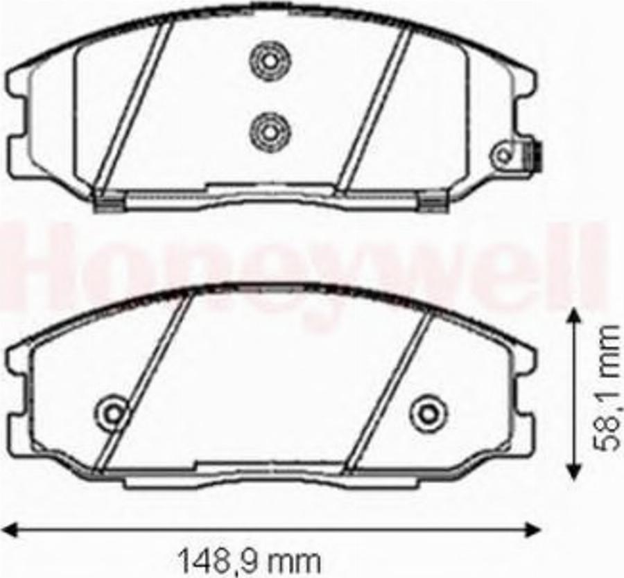 BENDIX 572453B - Brake Pad Set, disc brake www.autospares.lv