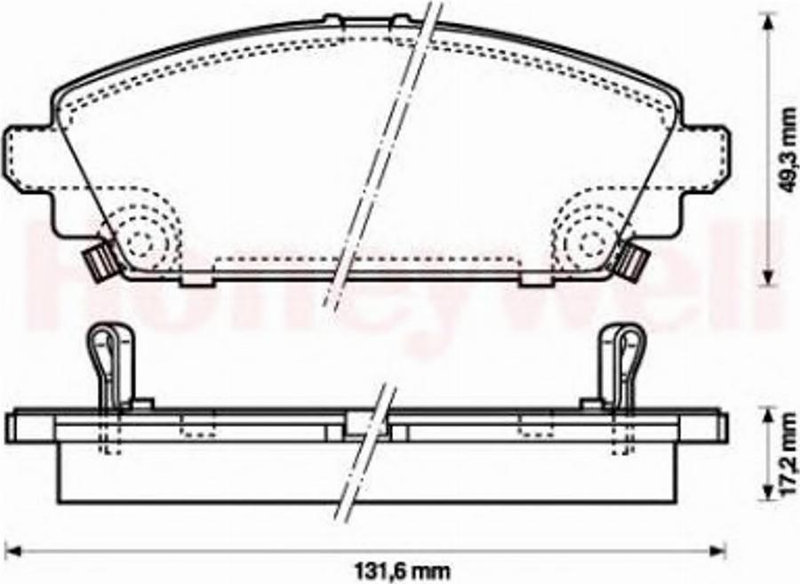 BENDIX 572464 B - Brake Pad Set, disc brake www.autospares.lv