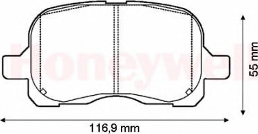 BENDIX 572468 B - Bremžu uzliku kompl., Disku bremzes www.autospares.lv