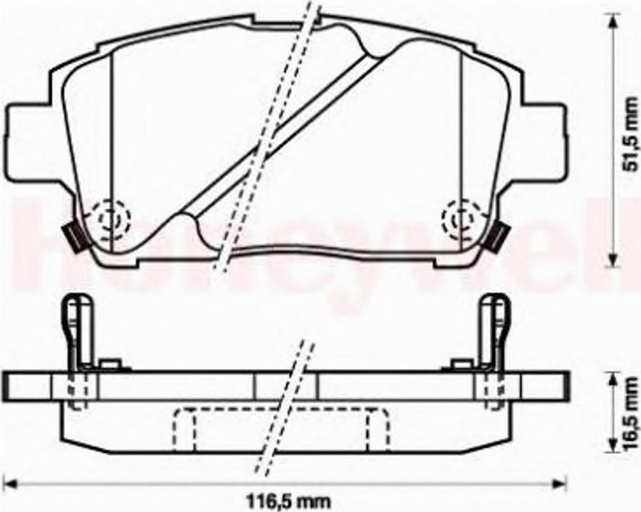 BENDIX 572405B - Brake Pad Set, disc brake www.autospares.lv