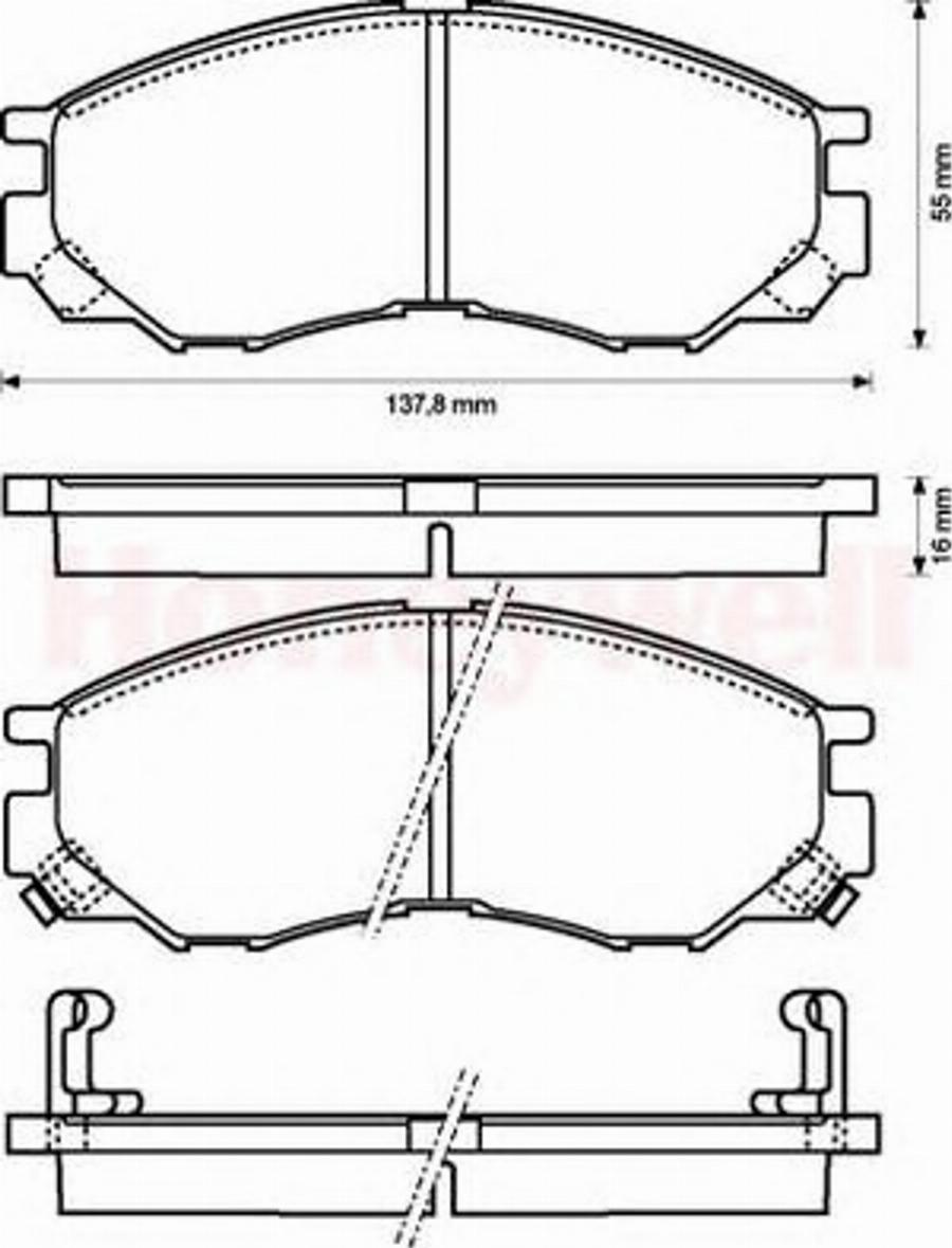 BENDIX 572419 B - Bremžu uzliku kompl., Disku bremzes www.autospares.lv