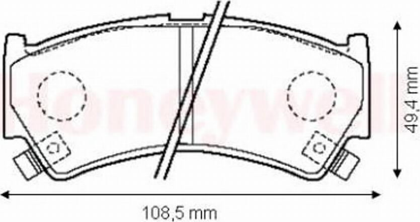 BENDIX 572433 B - Тормозные колодки, дисковые, комплект www.autospares.lv