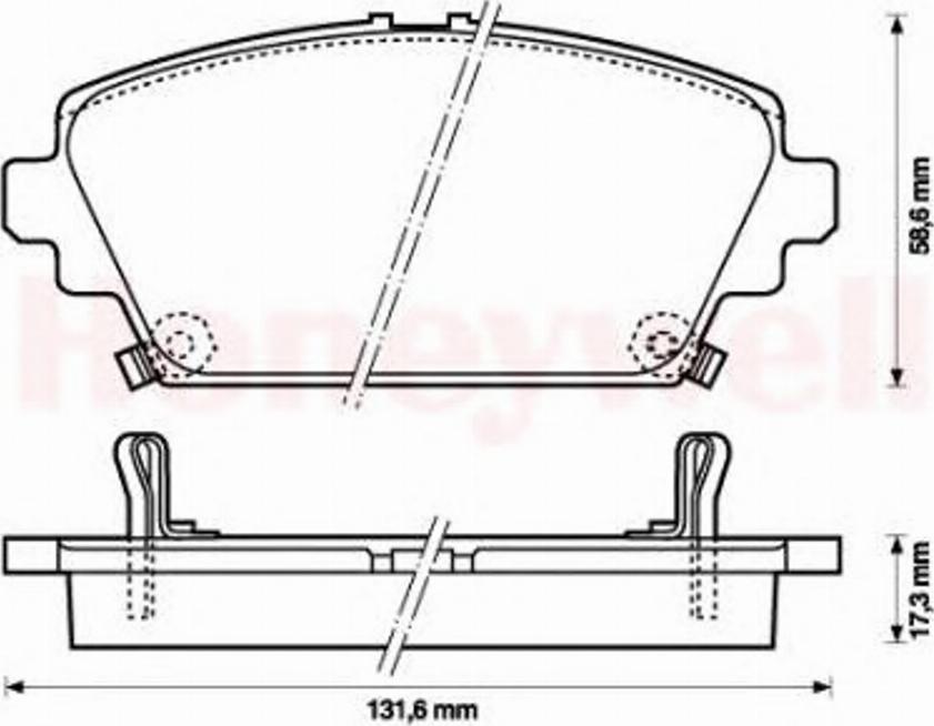 BENDIX 572429B - Bremžu uzliku kompl., Disku bremzes www.autospares.lv