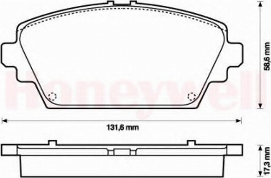 BENDIX 572428B - Brake Pad Set, disc brake www.autospares.lv