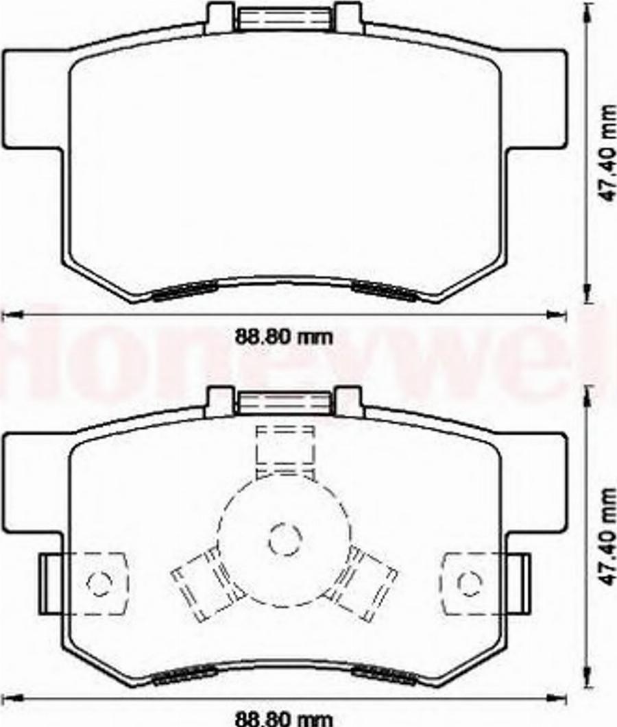 BENDIX 572544B - Тормозные колодки, дисковые, комплект www.autospares.lv