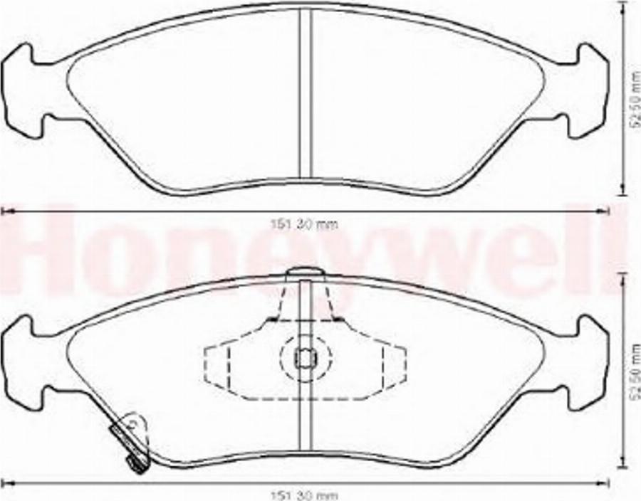 BENDIX 572531B - Тормозные колодки, дисковые, комплект www.autospares.lv