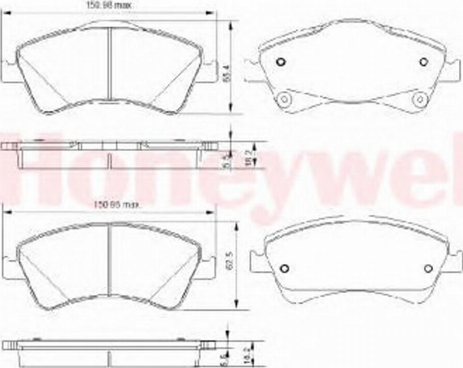 BENDIX 572525B - Brake Pad Set, disc brake www.autospares.lv