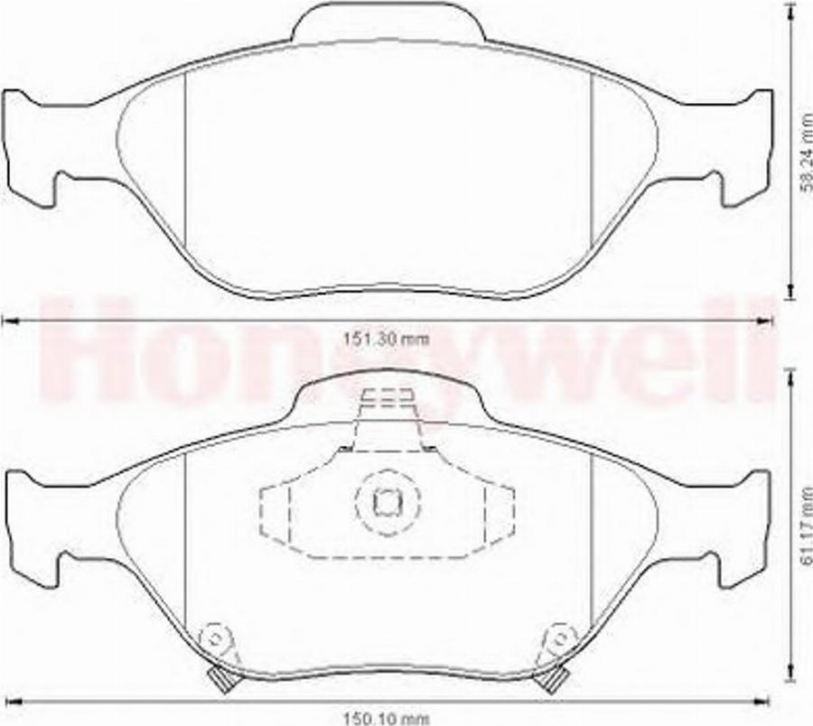 BENDIX 572576B - Bremžu uzliku kompl., Disku bremzes autospares.lv