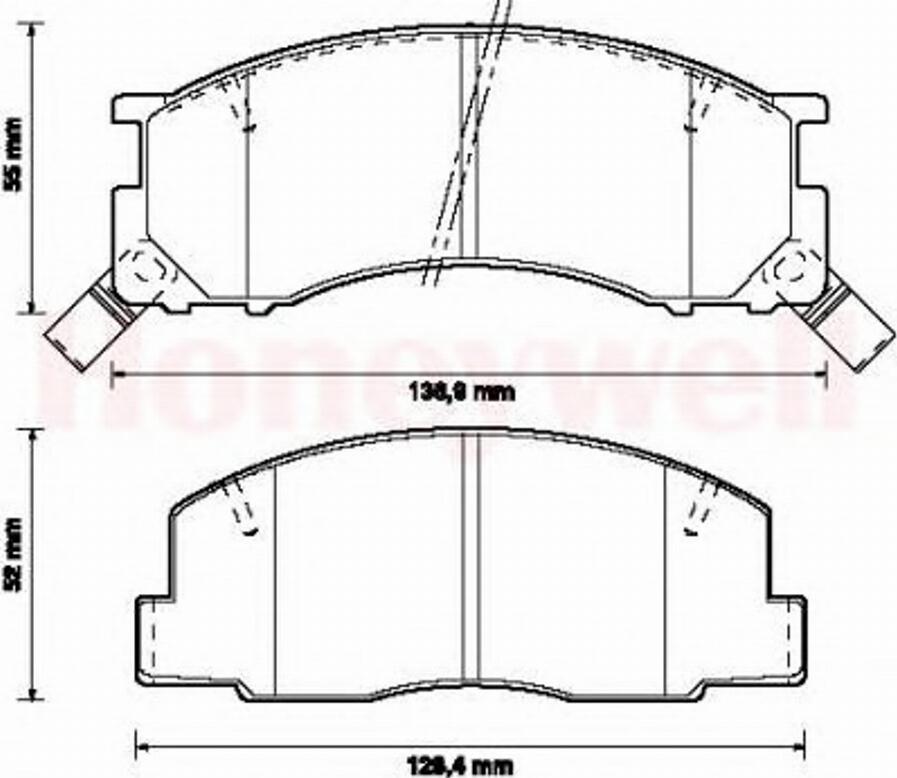 BENDIX 572342B - Bremžu uzliku kompl., Disku bremzes autospares.lv