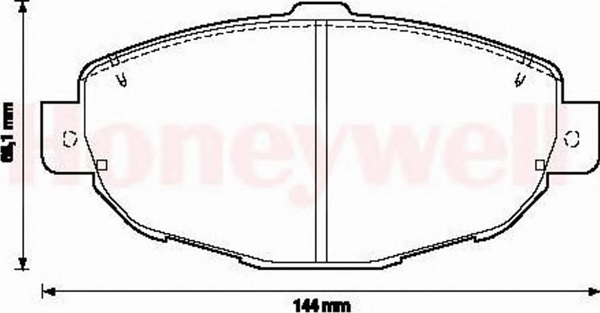 BENDIX 572364B - Тормозные колодки, дисковые, комплект www.autospares.lv