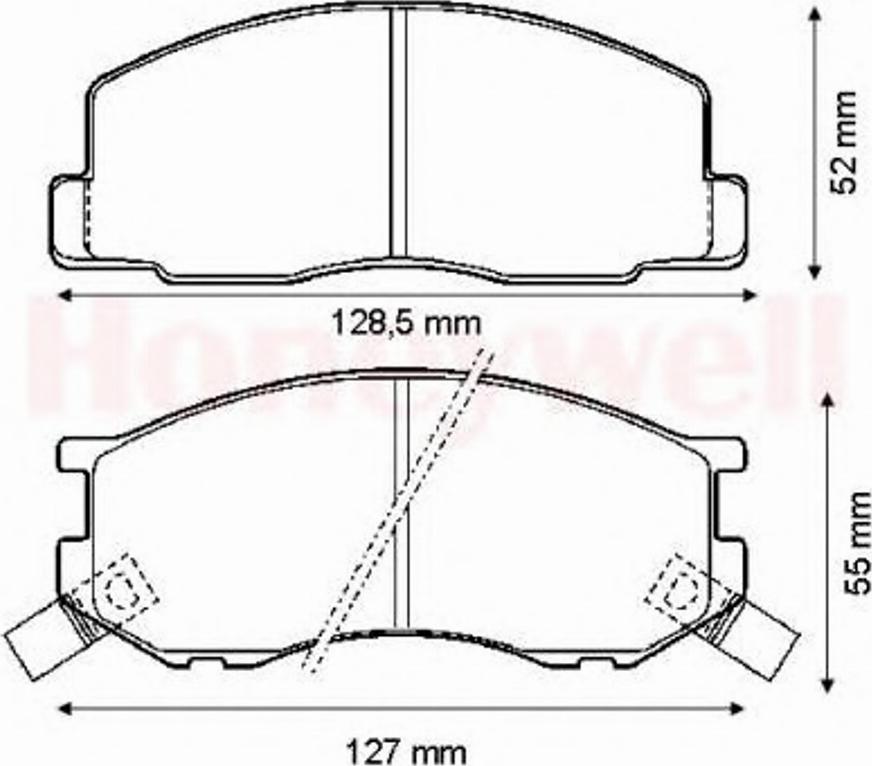 BENDIX 572304B - Brake Pad Set, disc brake www.autospares.lv