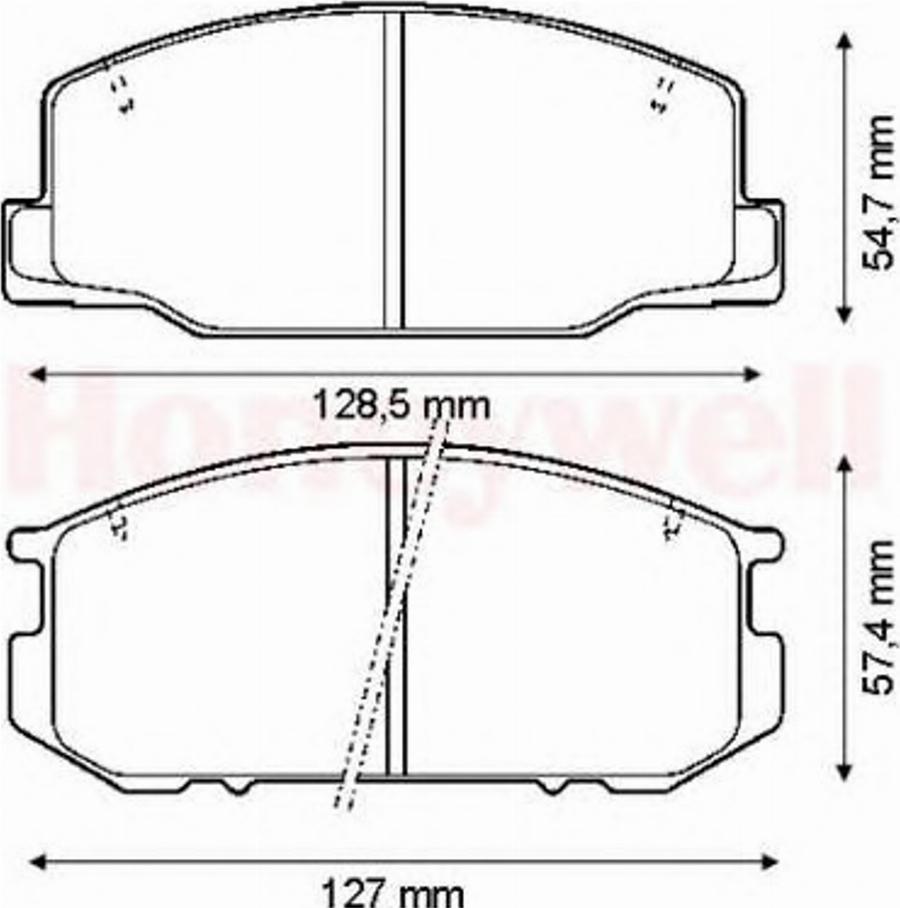 BENDIX 572305B - Brake Pad Set, disc brake www.autospares.lv