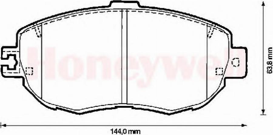 BENDIX 572380B - Тормозные колодки, дисковые, комплект www.autospares.lv