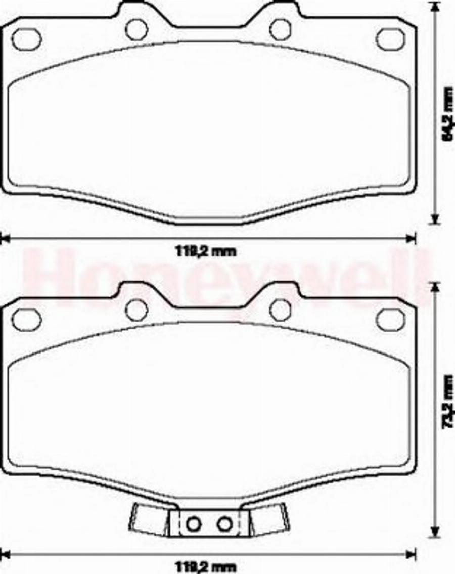 BENDIX 572254B - Brake Pad Set, disc brake www.autospares.lv