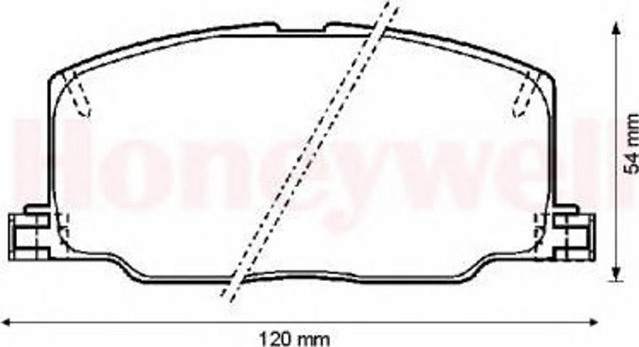 BENDIX 572256B - Тормозные колодки, дисковые, комплект www.autospares.lv