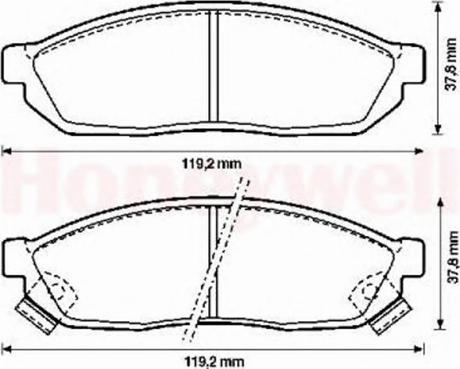 BENDIX 572251B - Bremžu uzliku kompl., Disku bremzes autospares.lv