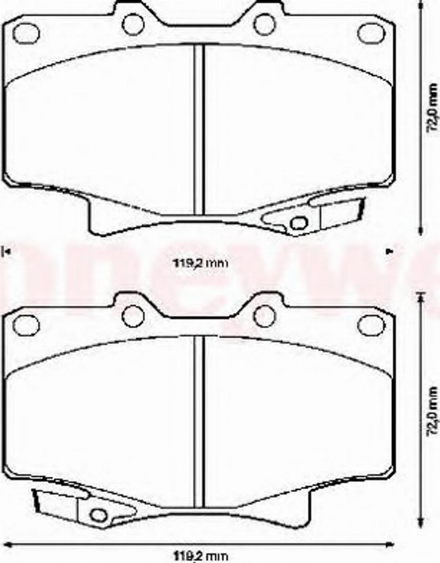 BENDIX 572253B - Bremžu uzliku kompl., Disku bremzes www.autospares.lv