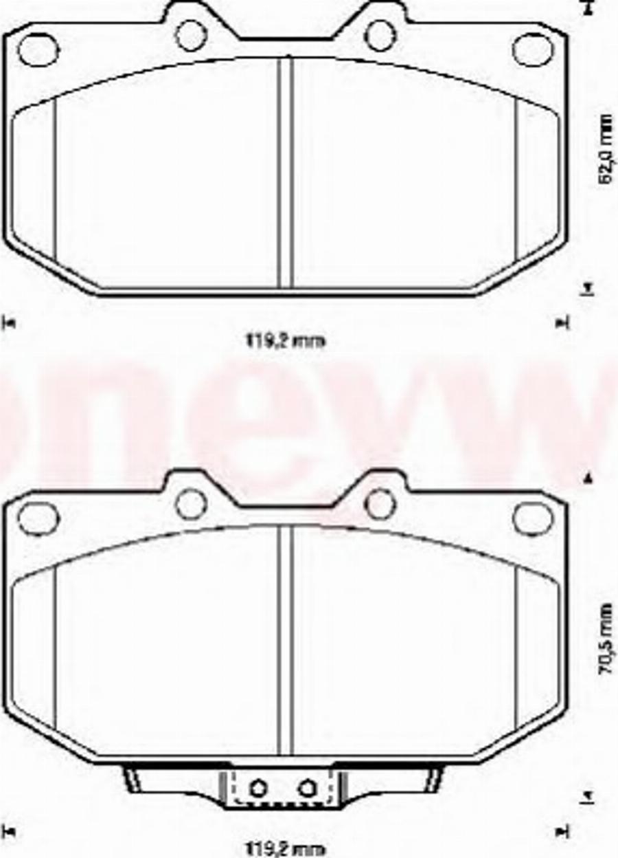 BENDIX 572252B - Bremžu uzliku kompl., Disku bremzes www.autospares.lv