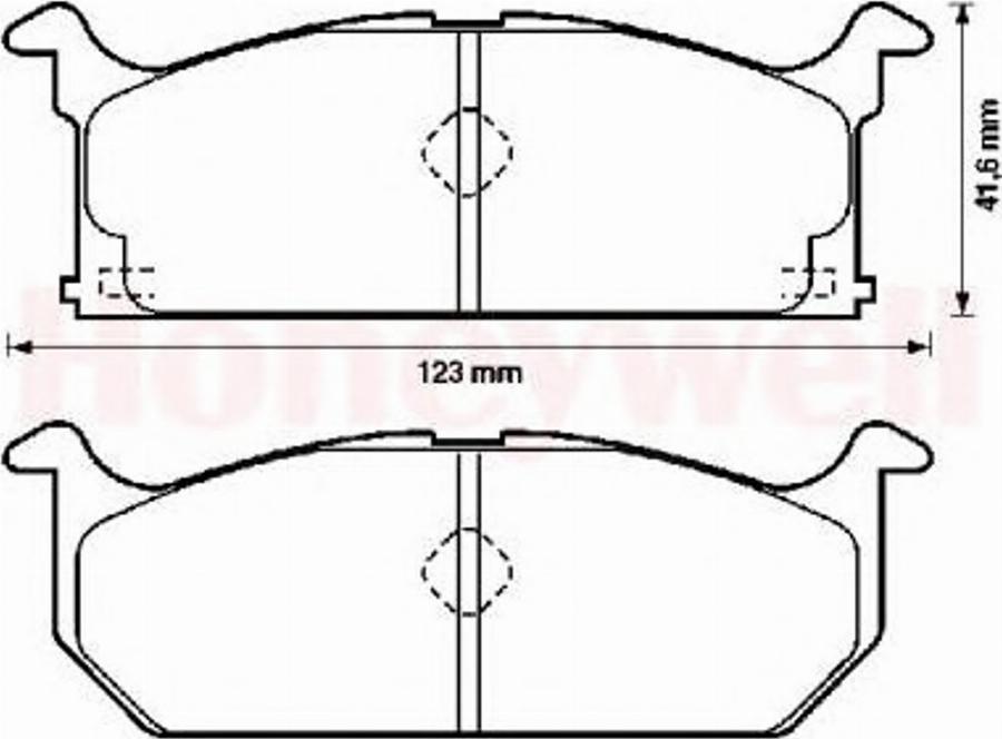 BENDIX 572261B - Brake Pad Set, disc brake www.autospares.lv