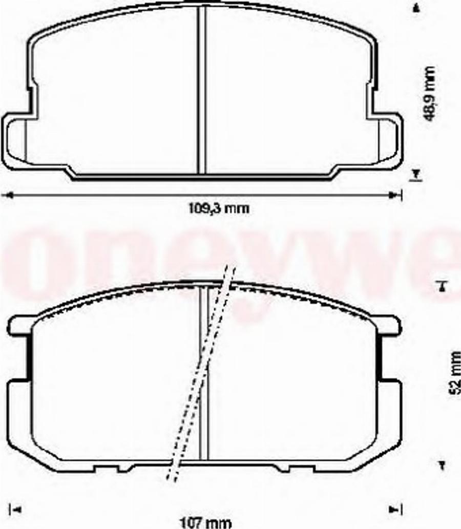 BENDIX 572218B - Brake Pad Set, disc brake www.autospares.lv