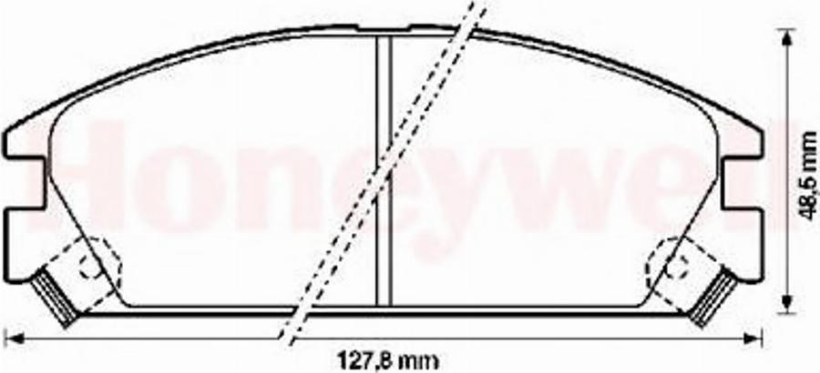 BENDIX 572288B - Brake Pad Set, disc brake www.autospares.lv