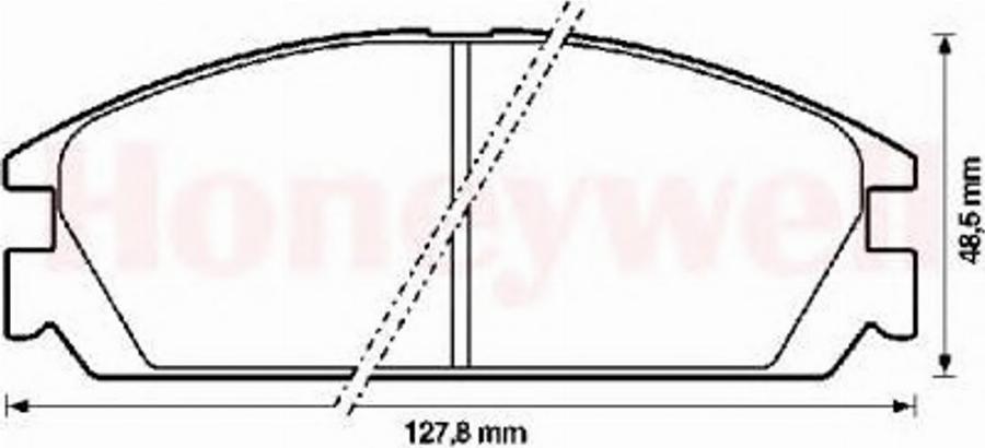 BENDIX 572287B - Brake Pad Set, disc brake www.autospares.lv