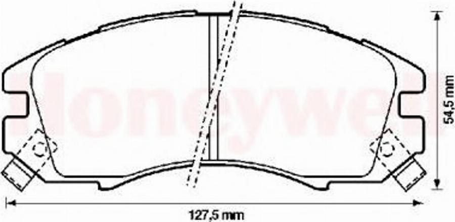 BENDIX 572275B - Brake Pad Set, disc brake www.autospares.lv