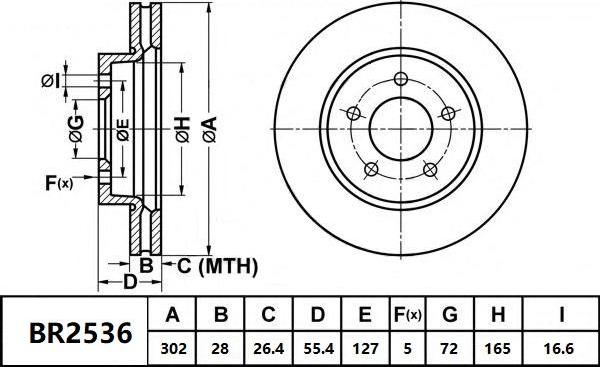 Bendix-AU BR2536 ULT - Bremžu diski www.autospares.lv